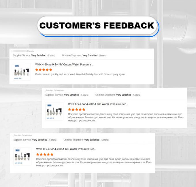 WNK 4~20mA 0-10V IIC জল চাপ সেন্সর চাপ ট্রান্সডুসার 0